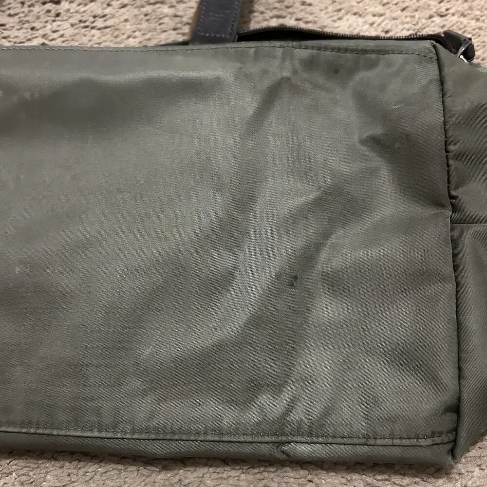 Tumi Pack-a-Way 100% Nylon Taupe Tote with Brown Leather Accents and Handles